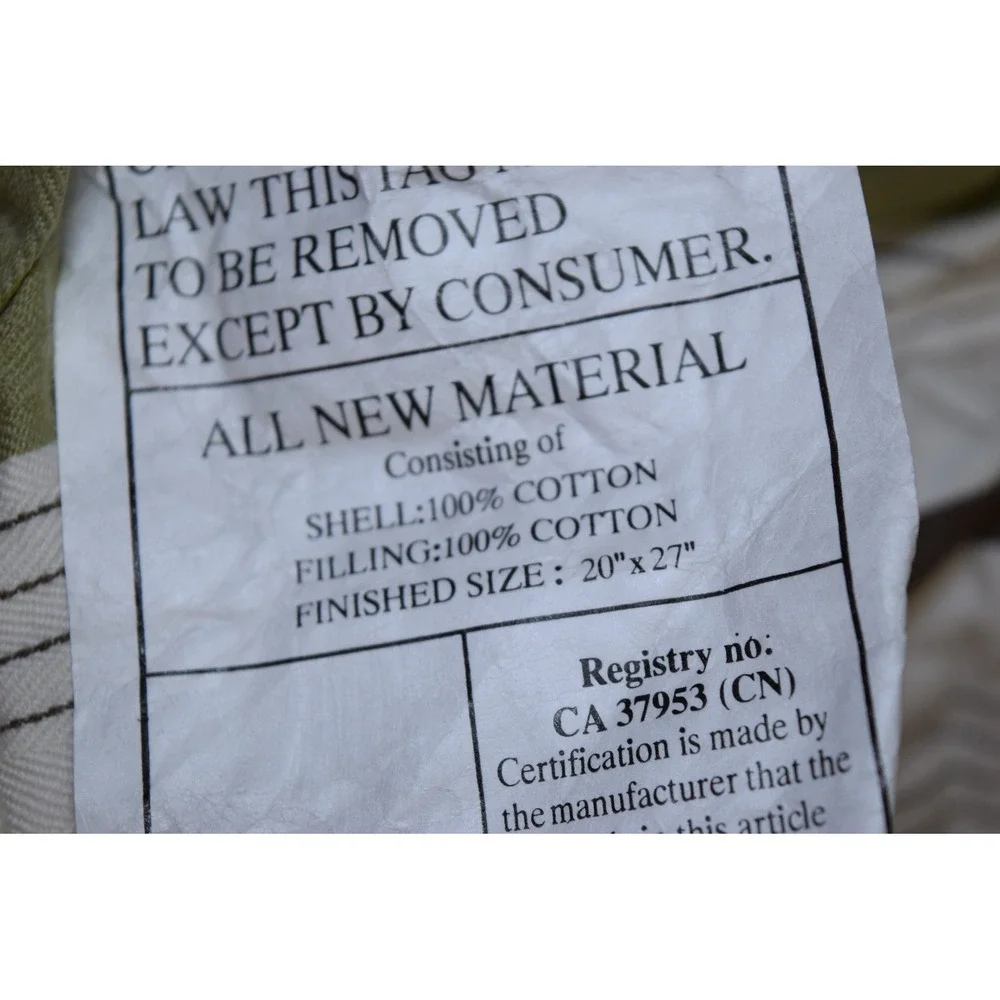 Restoration Hardware WESTPORT Bedding Standard Pillow Sham Heavy Cotton Striped